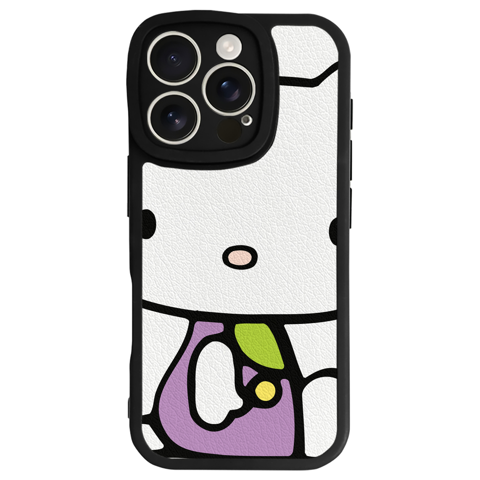 （画像用） Hello Kitty ハローキティ 【iPhone 16シリーズ対応】シリコンスマホケース（レザー調） 材質：シリコン